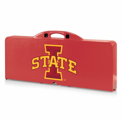 Iowa State Cyclones - Picnic Table Portable Folding Table with Seats Perspective: front