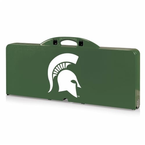 Michigan State Spartans - Picnic Table Portable Folding Table with Seats Perspective: front