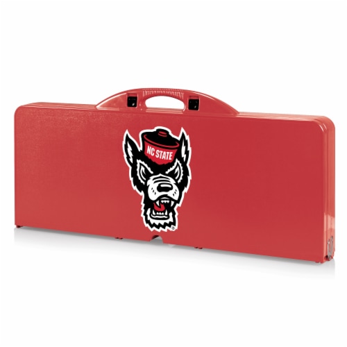 NC State Wolfpack - Picnic Table Portable Folding Table with Seats Perspective: front