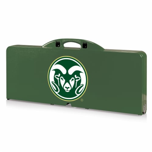 Colorado State Rams - Picnic Table Portable Folding Table with Seats Perspective: front
