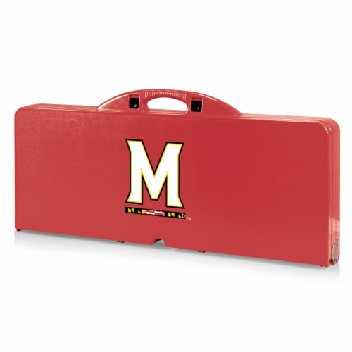 Maryland Terrapins - Picnic Table Portable Folding Table with Seats Perspective: front