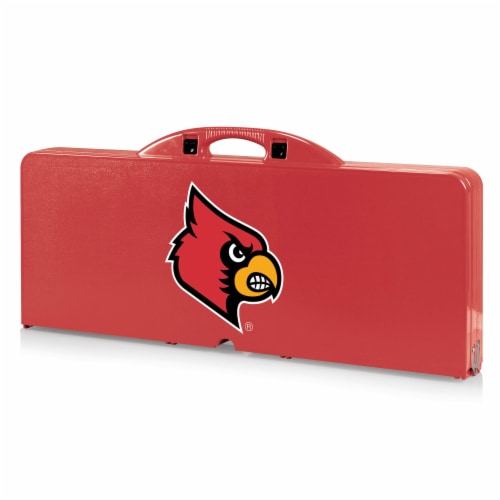 Louisville Cardinals - Picnic Table Portable Folding Table with Seats Perspective: front