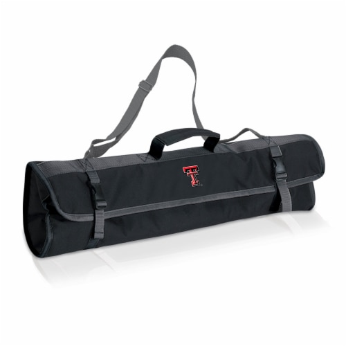 Texas Tech Red Raiders - 3-Piece BBQ Tote & Grill Set Perspective: front