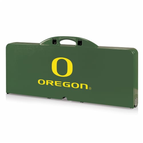 Oregon Ducks - Picnic Table Portable Folding Table with Seats Perspective: front