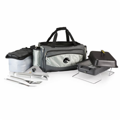Boise State Broncos - Vulcan Portable Propane Grill & Cooler Tote Perspective: front
