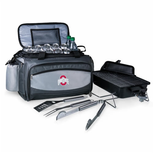 Ohio State Buckeyes - Vulcan Portable Propane Grill & Cooler Tote Perspective: front