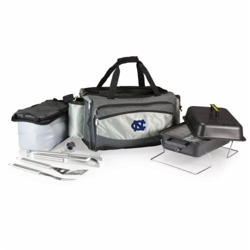 North Carolina Tar Heels - Vulcan Portable Propane Grill & Cooler Tote Perspective: front