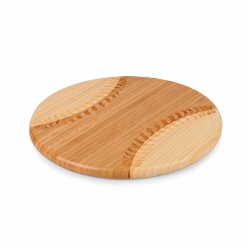 Home Run! Baseball Cutting Board & Serving Tray, Rubberwood Perspective: front