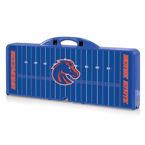 Boise State Broncos - Picnic Table Portable Folding Table with Seats Perspective: front