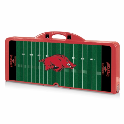 Arkansas Razorbacks - Picnic Table Portable Folding Table with Seats Perspective: front