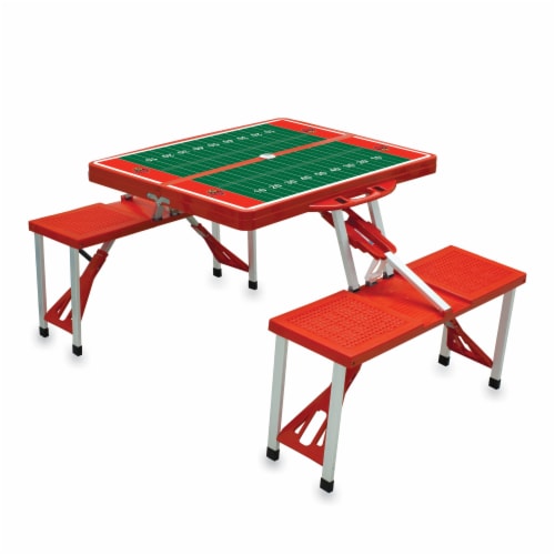 Louisville Cardinals - Picnic Table Portable Folding Table with Seats Perspective: front