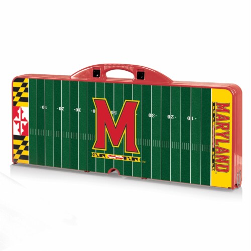 Maryland Terrapins - Picnic Table Portable Folding Table with Seats Perspective: front