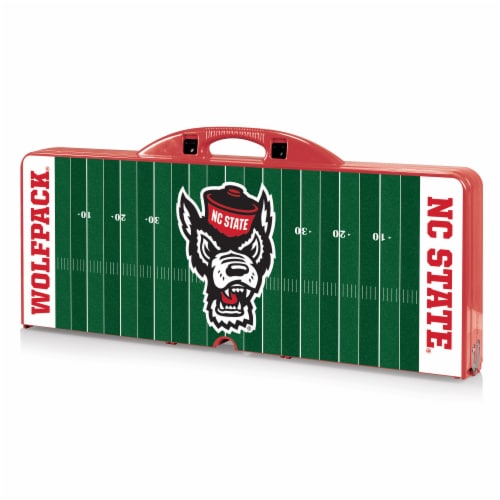 NC State Wolfpack - Picnic Table Portable Folding Table with Seats Perspective: front
