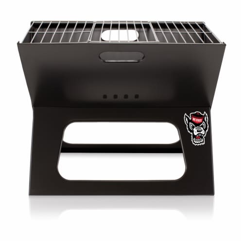 NC State Wolfpack - X-Grill Portable Charcoal BBQ Grill Perspective: front