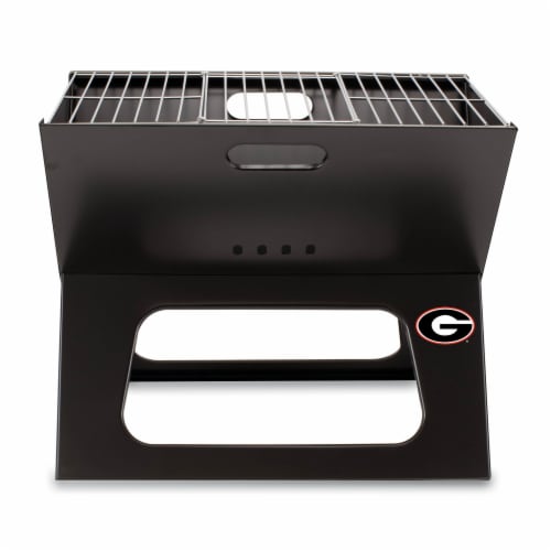 Georgia Bulldogs - X-Grill Portable Charcoal BBQ Grill Perspective: front