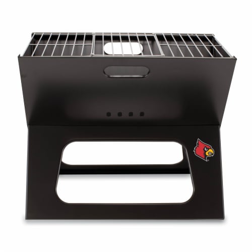 Louisville Cardinals - X-Grill Portable Charcoal BBQ Grill Perspective: front