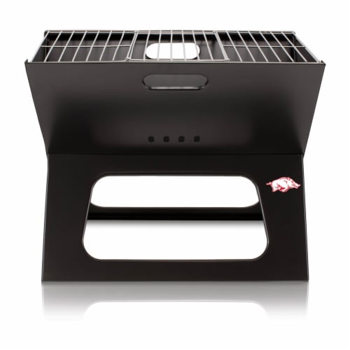 Arkansas Razorbacks - X-Grill Portable Charcoal BBQ Grill Perspective: front