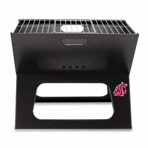 Washington State Cougars - X-Grill Portable Charcoal BBQ Grill Perspective: front