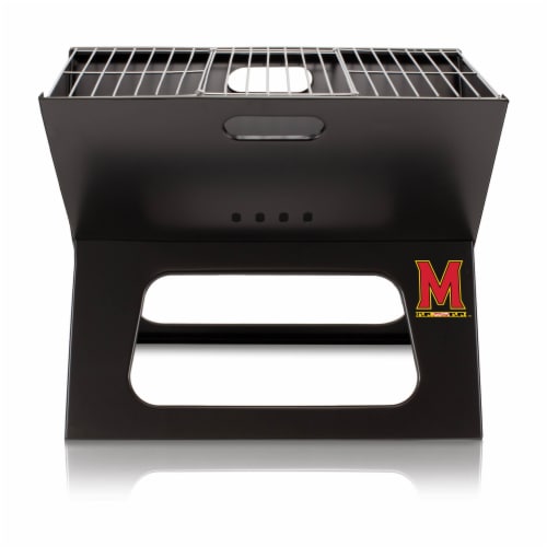 Maryland Terrapins - X-Grill Portable Charcoal BBQ Grill Perspective: front