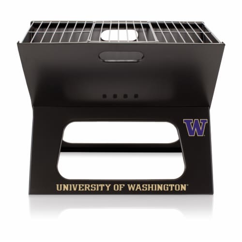 Washington Huskies - X-Grill Portable Charcoal BBQ Grill Perspective: front