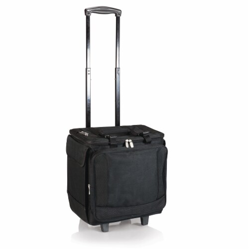 Bodega Rolling Wine Cooler, Black Perspective: front