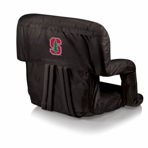 Stanford Cardinal Ventura Portable Reclining Stadium Seat - Black Perspective: front