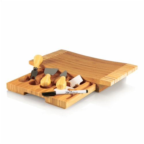 Concavo Cheese Cutting Board & Tools Set, Bamboo Perspective: front