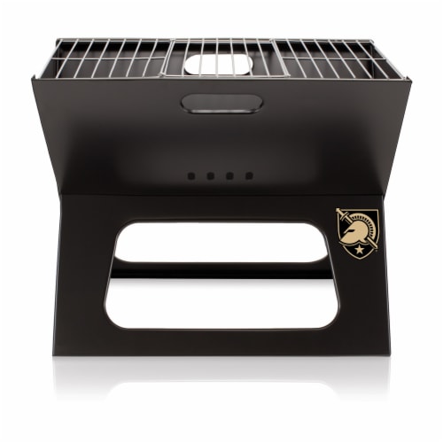 Army Black Knights - X-Grill Portable Charcoal BBQ Grill Perspective: front
