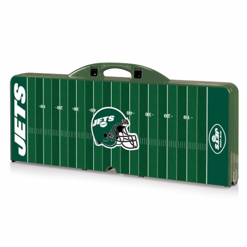 New York Jets - Picnic Table Portable Folding Table with Seats Perspective: front