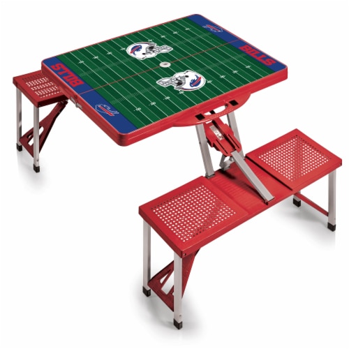 Buffalo Bills - Picnic Table Portable Folding Table with Seats Perspective: front