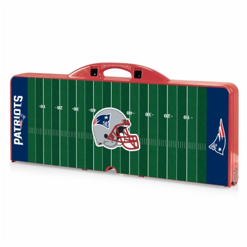 New England Patriots - Picnic Table Portable Folding Table with Seats Perspective: front