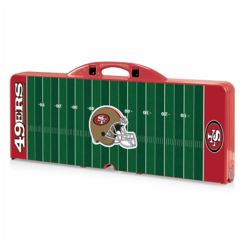 San Francisco 49ers - Picnic Table Portable Folding Table with Seats Perspective: front