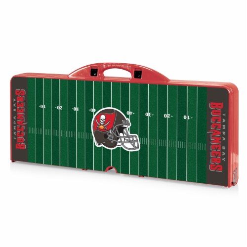 Tampa Bay Buccaneers - Picnic Table Portable Folding Table with Seats Perspective: front