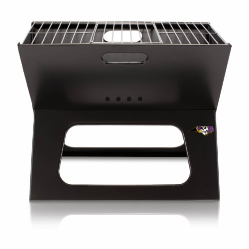 East Carolina Pirates - X-Grill Portable Charcoal BBQ Grill Perspective: front