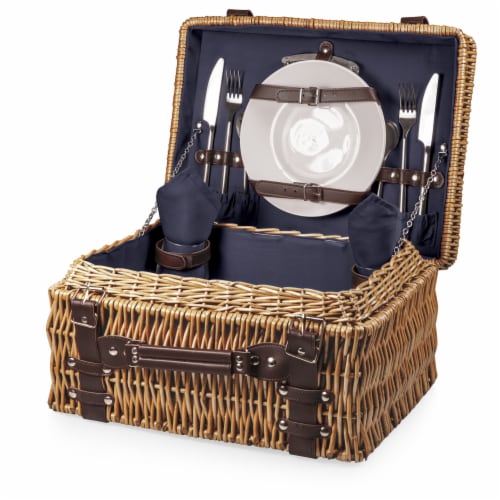 Champion Picnic Basket, Navy Blue Perspective: front