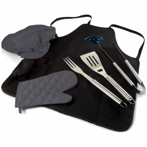 Carolina Panthers - BBQ Apron Tote Pro Grill Set Perspective: front
