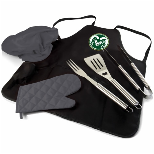 Colorado State Rams - BBQ Apron Tote Pro Grill Set Perspective: front