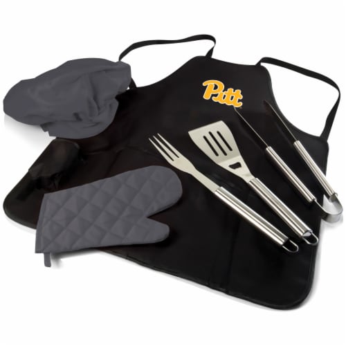 Pitt Panthers - BBQ Apron Tote Pro Grill Set Perspective: front