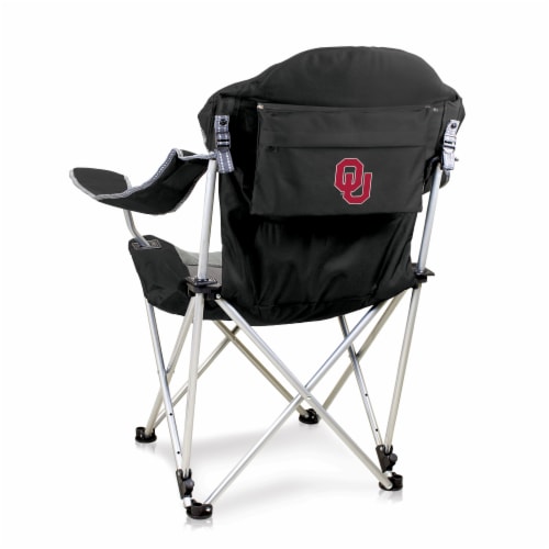 Oklahoma Sooners - Reclining Camp Chair Perspective: front
