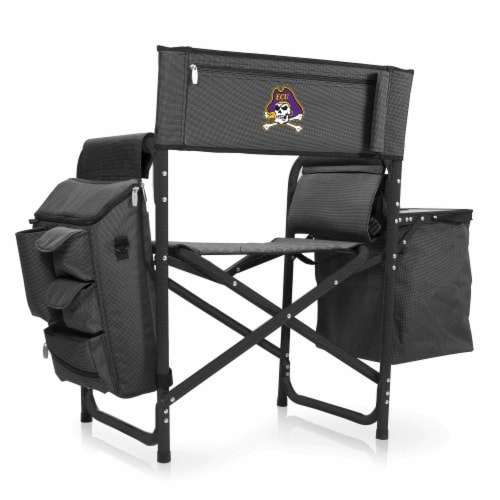East Carolina Pirates - Fusion Backpack Chair with Cooler Perspective: front