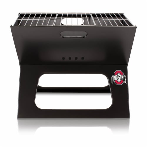 Ohio State Buckeyes - X-Grill Portable Charcoal BBQ Grill Perspective: front
