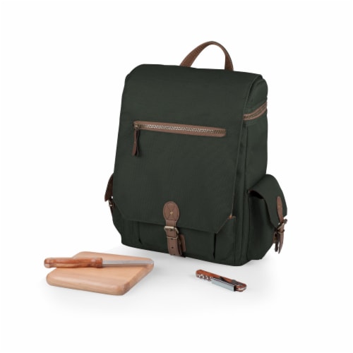 Moreno 3-Bottle Wine & Cheese Tote, Khaki Green Perspective: front