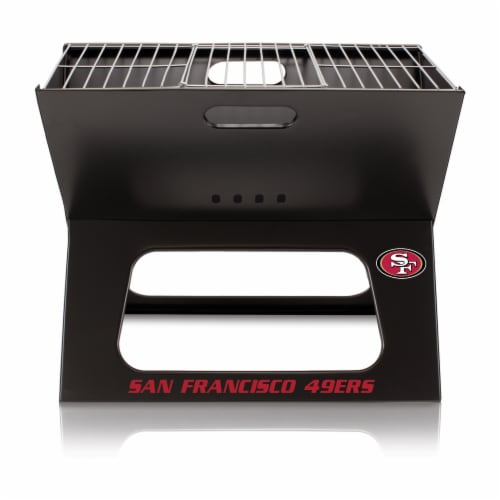 San Francisco 49ers - X-Grill Portable Charcoal BBQ Grill Perspective: front