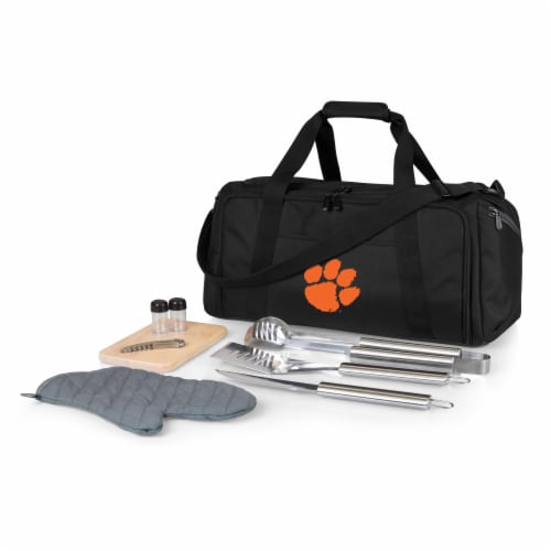 Clemson Tigers - BBQ Kit Grill Set & Cooler Perspective: front