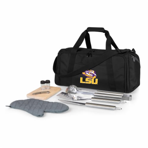 LSU Tigers - BBQ Kit Grill Set & Cooler Perspective: front