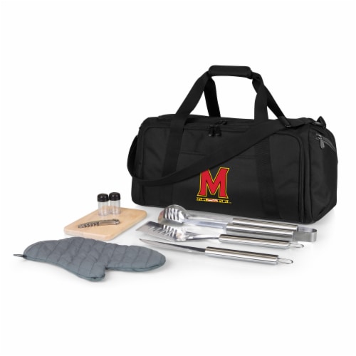 Maryland Terrapins - BBQ Kit Grill Set & Cooler Perspective: front
