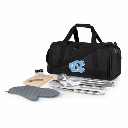 North Carolina Tar Heels - BBQ Kit Grill Set & Cooler Perspective: front