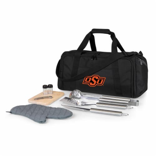 Oklahoma State Cowboys - BBQ Kit Grill Set & Cooler Perspective: front