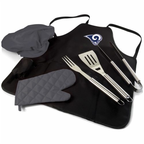 Los Angeles Rams - BBQ Apron Tote Pro Grill Set Perspective: front