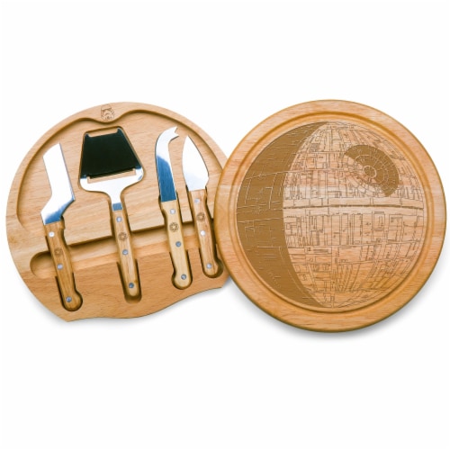 Star Wars Death Star - Circo Cheese Cutting Board & Tools Set, Rubberwood Perspective: front